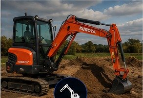 Kubota 2.5 ton digger for groundworks