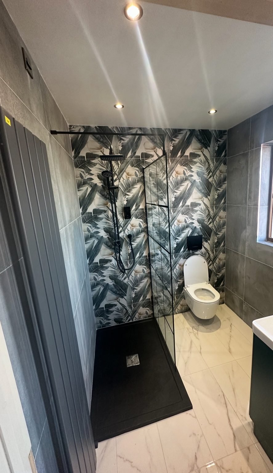 Completed tropical wet room